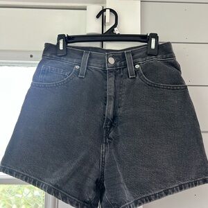 Levi's Black Jean Shorts High-Waisted Mom Shorts
